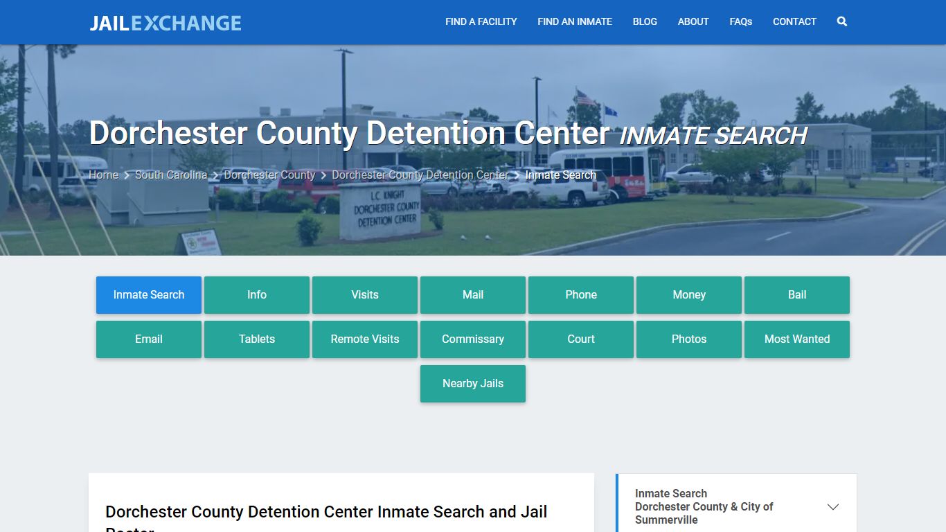 Dorchester County Detention Center Inmate Search - Jail Exchange
